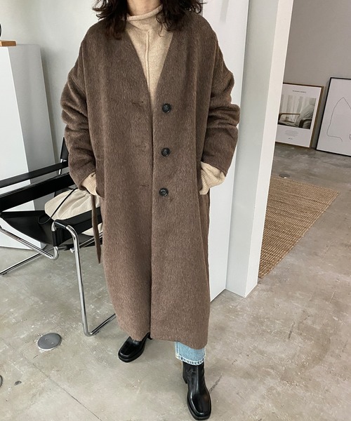売り尽くしセール Chuclla チュクラ ボアロングコート ブラウン S