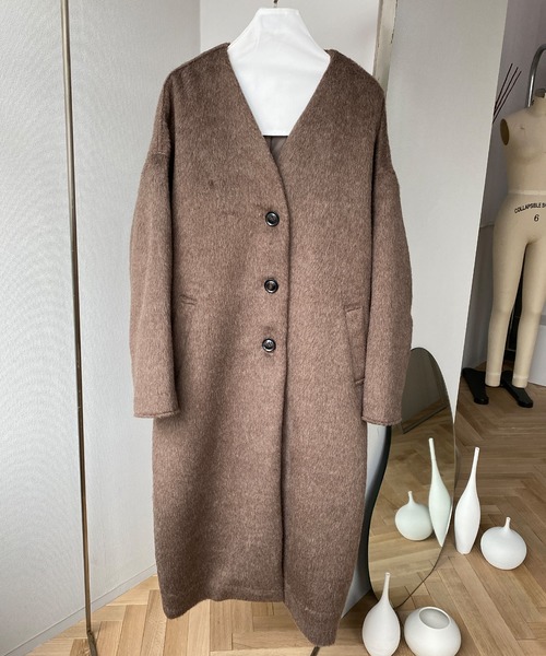 売り尽くしセール Chuclla チュクラ ボアロングコート ブラウン S