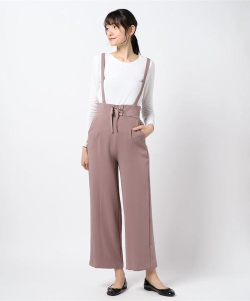 INGNI（イング）の「レースUPサス付ワイドパンツ（その他パンツ・レディース・ブラック/ブラウン/モカ/ブラウン系その他2/ブラウン系3/ピンク系5・M）」の6枚目の写真