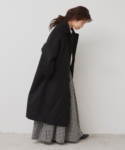 Libra Cue（リブラ キュー）の「ウールブレンドステンカラーコート（ステンカラーコート・レディース・ブラック/ブラウン/グレー・FREE）」の21枚目の写真
