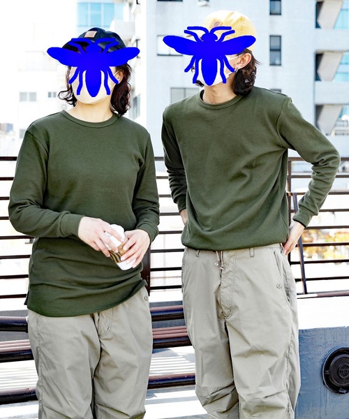 8(eight)(エイト)の「ワッフルロング丈Tシャツ(Tシャツ/カットソー・メンズ・ホワイト/ブラック/ライトグレー/ダークグレー/ダークブラウン/ベージュ/グレイッシュベージュ/カーキ/ネイビー・SMALL/MEDIUM/LARGE/X-LARGE)」の9枚目の写真