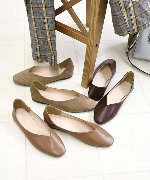 Sango Sango の スクエアトゥフラットパンプス パンプス Wear