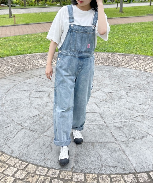 PairPair（ペアペア）の「ワッペン付きオーバーオール(ユニセックス)（サロペット/オーバーオール・メンズ・オフホワイト/サックスブルー/インディゴブルー/モカ/カーキ/ブラック/ブラウン/ダークブラウン/ダークカーキ/ライトブラウン・MEDIUM/LARGE）」の9枚目の写真