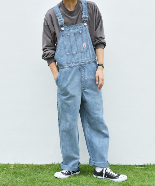 PairPair（ペアペア）の「ワッペン付きオーバーオール(ユニセックス)（サロペット/オーバーオール・メンズ・オフホワイト/サックスブルー/インディゴブルー/モカ/カーキ/ブラック/ブラウン/ダークブラウン/ダークカーキ/ライトブラウン・MEDIUM/LARGE）」の19枚目の写真