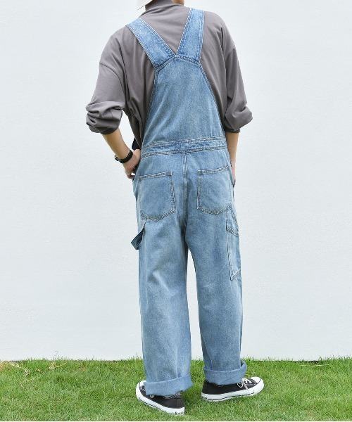 PairPair（ペアペア）の「ワッペン付きオーバーオール(ユニセックス)（サロペット/オーバーオール・メンズ・オフホワイト/サックスブルー/インディゴブルー/モカ/カーキ/ブラック/ブラウン/ダークブラウン/ダークカーキ/ライトブラウン・MEDIUM/LARGE）」の20枚目の写真
