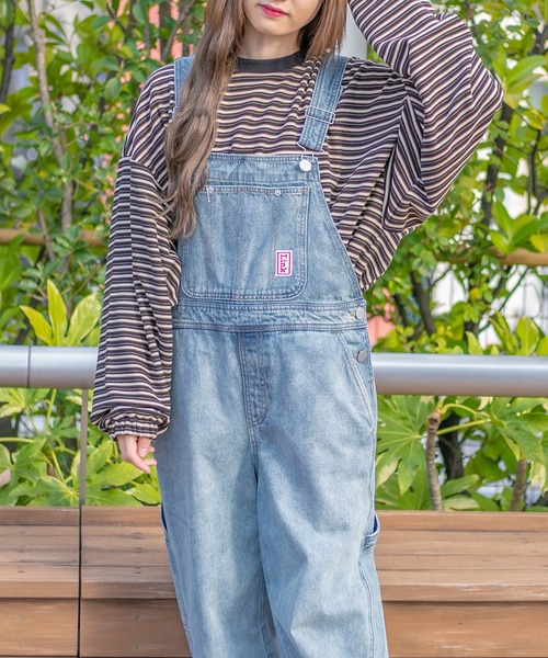 PairPair（ペアペア）の「ワッペン付きオーバーオール(ユニセックス)（サロペット/オーバーオール・メンズ・オフホワイト/サックスブルー/インディゴブルー/モカ/カーキ/ブラック/ブラウン/ダークブラウン/ダークカーキ/ライトブラウン・MEDIUM/LARGE）」の22枚目の写真