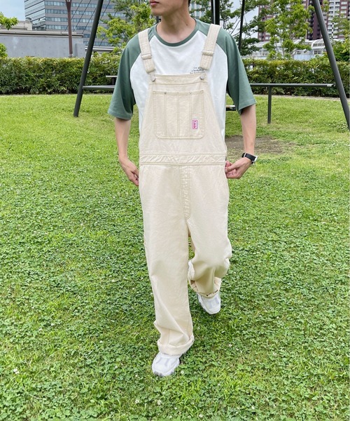 セール】ワッペン付きオーバーオール(ユニセックス)（サロペット