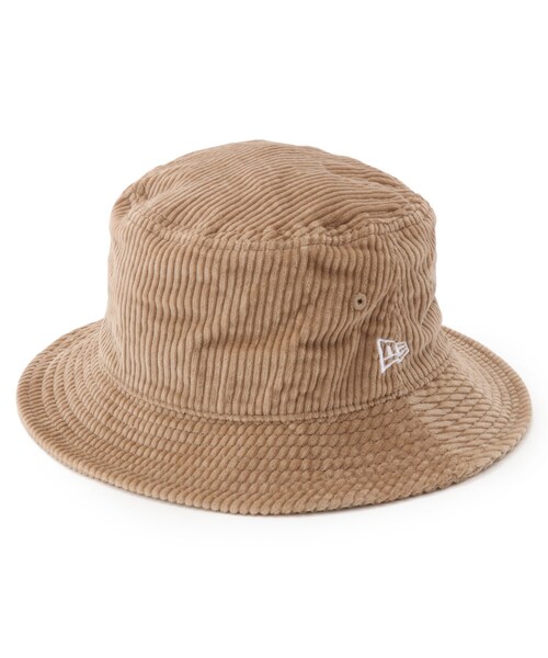 tk.TAKEO KIKUCHI(ティーケータケオキクチ)の「NEWERA BUCKET-01 Corduroy バケットハット(ハット・メンズ・ブラック/ベージュ・00)」の1枚目の写真