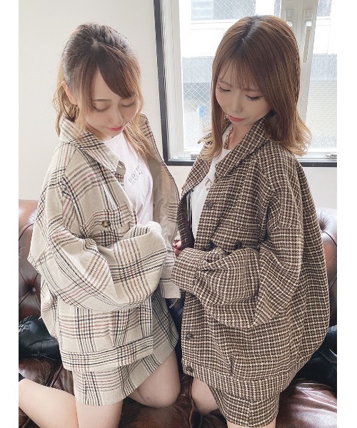 one way（ワンウェイ）の「チェック台形スカート（スカート・レディース・ホワイト/オレンジ/ライトブラウン・FREE）」の12枚目の写真