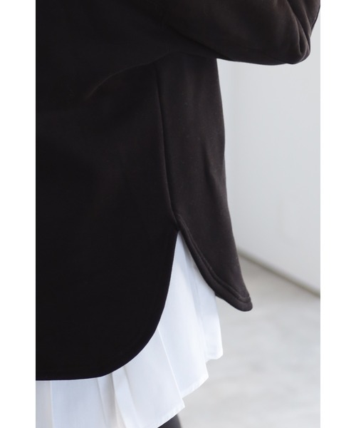 Bonjour Sagan(ボンジュールサガン)の「裏起毛ラウンドカットパーカー(パーカー・レディース・ブラック/ベージュ/ホワイト・FREE)」の13枚目の写真