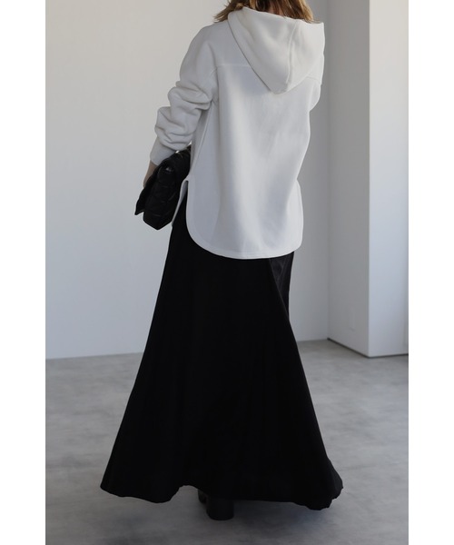 Bonjour Sagan(ボンジュールサガン)の「裏起毛ラウンドカットパーカー(パーカー・レディース・ブラック/ベージュ/ホワイト・FREE)」の7枚目の写真