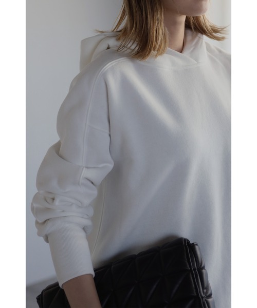 Bonjour Sagan(ボンジュールサガン)の「裏起毛ラウンドカットパーカー(パーカー・レディース・ブラック/ベージュ/ホワイト・FREE)」の9枚目の写真