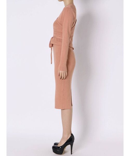 RESEXXY（リゼクシー）の「レイヤードリブニットワンピース（ワンピース・レディース・オフホワイト/ブラック/オレンジ/ベージュ・FREE）」の18枚目の写真