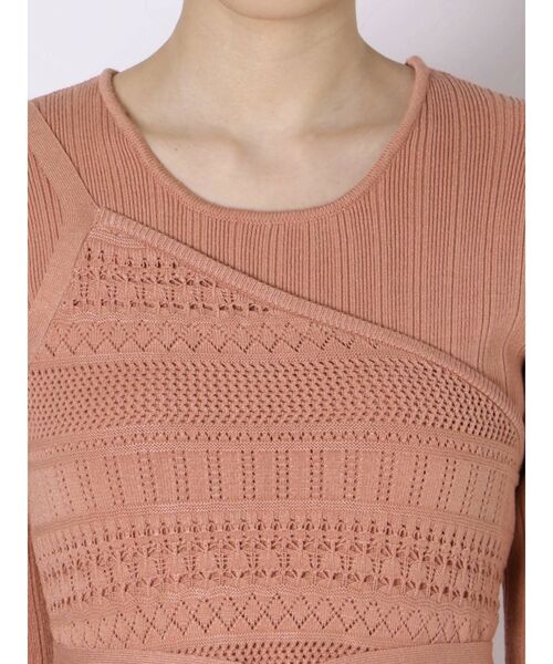 RESEXXY（リゼクシー）の「レイヤードリブニットワンピース（ワンピース・レディース・オフホワイト/ブラック/オレンジ/ベージュ・FREE）」の20枚目の写真