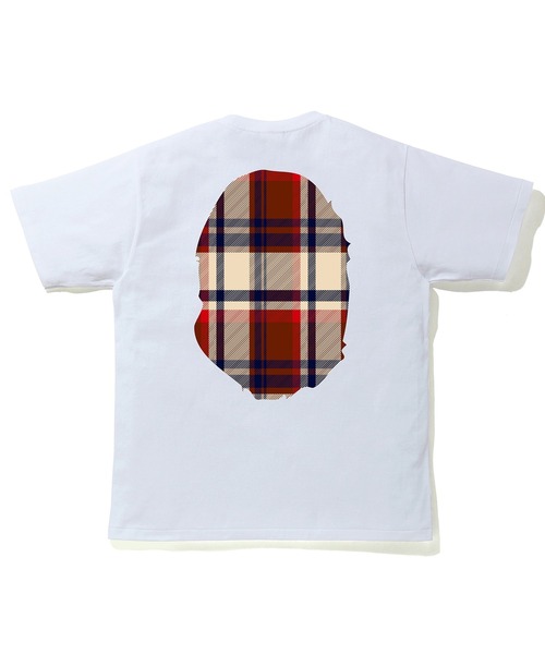 A BATHING APE（アベイシングエイプ）の「BAPE CHECK BIG APE HEAD TEE M（Tシャツ/カットソー・メンズ・ホワイト×レッド/ホワイト×パープル/ブラック×パープル/ブラック×レッド・SMALL/MEDIUM/LARGE/X-LARGE/XX-LARGE/XXX-LARGE）」の5枚目の写真