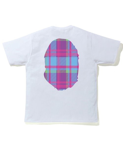 A BATHING APE（アベイシングエイプ）の「BAPE CHECK BIG APE HEAD TEE M（Tシャツ/カットソー・メンズ・ホワイト×レッド/ホワイト×パープル/ブラック×パープル/ブラック×レッド・SMALL/MEDIUM/LARGE/X-LARGE/XX-LARGE/XXX-LARGE）」の8枚目の写真