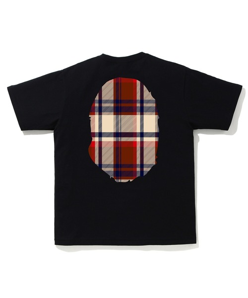 A BATHING APE（アベイシングエイプ）の「BAPE CHECK BIG APE HEAD TEE M（Tシャツ/カットソー・メンズ・ホワイト×レッド/ホワイト×パープル/ブラック×パープル/ブラック×レッド・SMALL/MEDIUM/LARGE/X-LARGE/XX-LARGE/XXX-LARGE）」の14枚目の写真