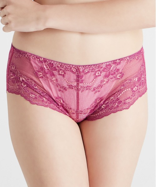 HEAVEN Japan（ヘヴンジャパン）の「贅沢脇肉キャッチャー ボーイレングスショーツ（ショーツ・レディース・ブラック系その他/ベージュ系その他/パープル/ピンク/イエロー/オレンジ/レッド/ライトグレー/ブルーグリーン/ライトパープル/ピンク系その他/パープル系その他/マスタード/ブラック×ブルー/ブルー/ベージュ/ブルーグレー・LL/M/L/3L）」の14枚目の写真