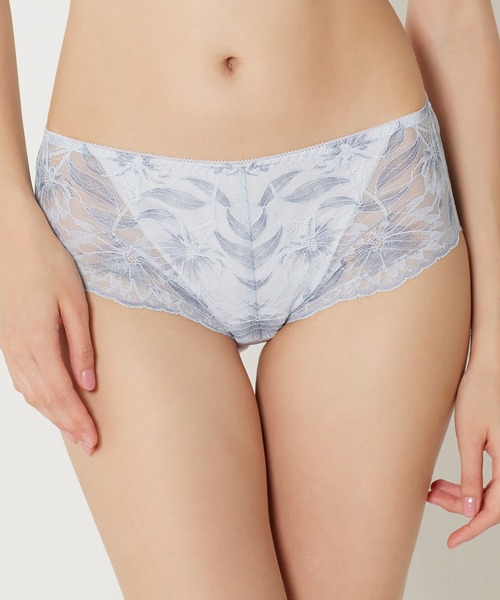 HEAVEN Japan（ヘヴンジャパン）の「贅沢脇肉キャッチャー ボーイレングスショーツ（ショーツ・レディース・ブラック系その他/ベージュ系その他/パープル/ピンク/イエロー/オレンジ/レッド/ライトグレー/ブルーグリーン/ライトパープル/ピンク系その他/パープル系その他/マスタード/ブラック×ブルー/ブルー/ベージュ/ブルーグレー・LL/M/L/3L）」の5枚目の写真