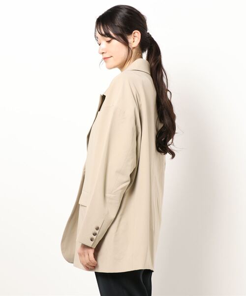 RAG MACHINE（ラグマシーン）の「【RAG MACHINE】セットアップジャケット（テーラードジャケット・レディース・ベージュ/ブラウン・L）」の3枚目の写真