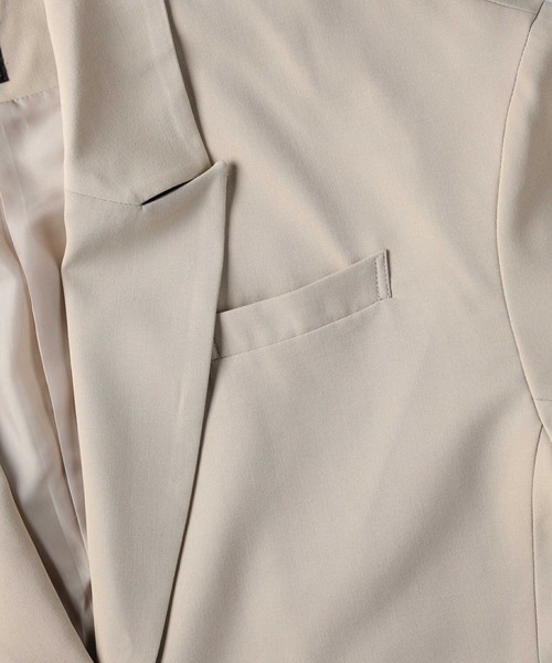 RAG MACHINE（ラグマシーン）の「【RAG MACHINE】セットアップジャケット（テーラードジャケット・レディース・ベージュ/ブラウン・L）」の18枚目の写真
