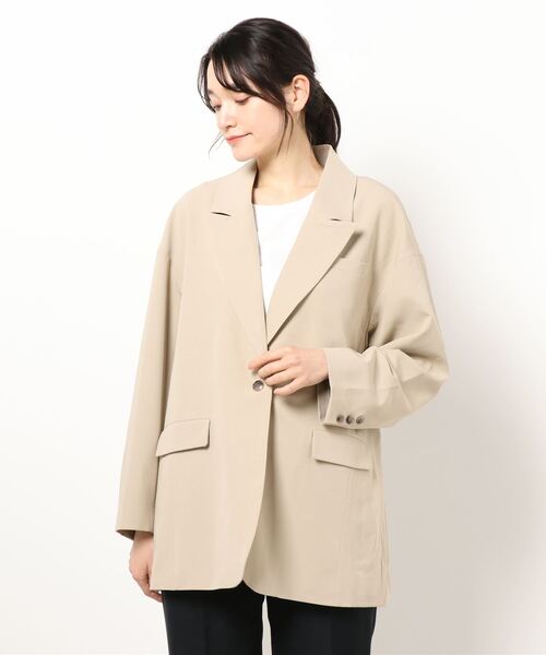 RAG MACHINE（ラグマシーン）の「【RAG MACHINE】セットアップジャケット（テーラードジャケット・レディース・ベージュ/ブラウン・L）」の16枚目の写真