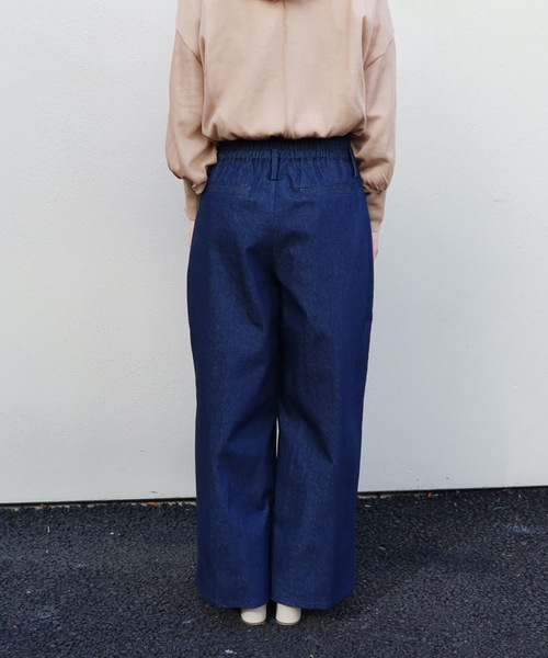 Riberry(リベリー)の「デニムワイドパンツ(デニムパンツ・レディース・ネイビー/ブルー・MEDIUM)」の13枚目の写真