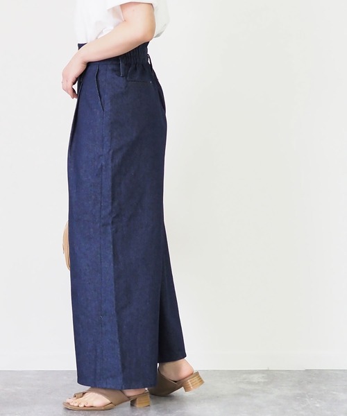 Riberry(リベリー)の「デニムワイドパンツ(デニムパンツ・レディース・ネイビー/ブルー・MEDIUM)」の17枚目の写真