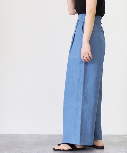 Riberry(リベリー)の「デニムワイドパンツ(デニムパンツ・レディース・ネイビー/ブルー・MEDIUM)」の21枚目の写真