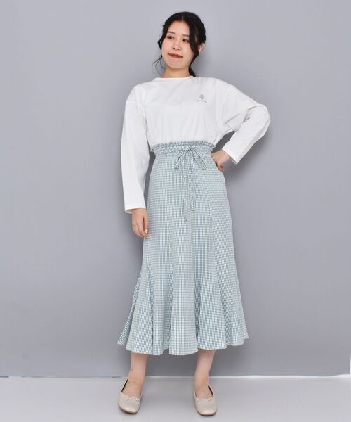 MAJESTIC LEGON（マジェスティックレゴン）の「ギンガムマーメイドスカート（スカート・レディース・グレー系その他/グリーン系その他/ブルー系その他2・SMALL/MEDIUM）」の4枚目の写真