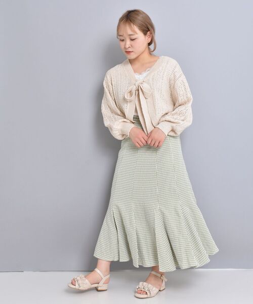 MAJESTIC LEGON（マジェスティックレゴン）の「ギンガムマーメイドスカート（スカート・レディース・グレー系その他/グリーン系その他/ブルー系その他2・SMALL/MEDIUM）」の5枚目の写真