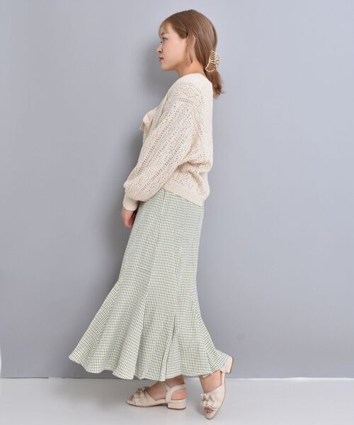 MAJESTIC LEGON（マジェスティックレゴン）の「ギンガムマーメイドスカート（スカート・レディース・グレー系その他/グリーン系その他/ブルー系その他2・SMALL/MEDIUM）」の6枚目の写真