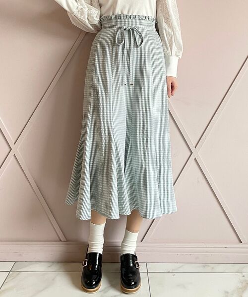 MAJESTIC LEGON（マジェスティックレゴン）の「ギンガムマーメイドスカート（スカート・レディース・グレー系その他/グリーン系その他/ブルー系その他2・SMALL/MEDIUM）」の9枚目の写真