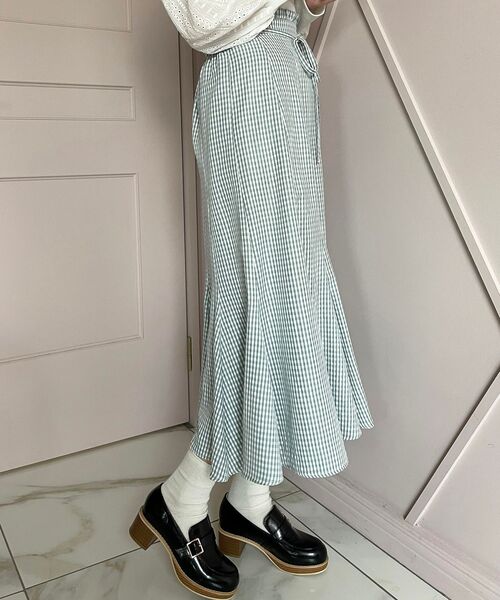 MAJESTIC LEGON（マジェスティックレゴン）の「ギンガムマーメイドスカート（スカート・レディース・グレー系その他/グリーン系その他/ブルー系その他2・SMALL/MEDIUM）」の13枚目の写真