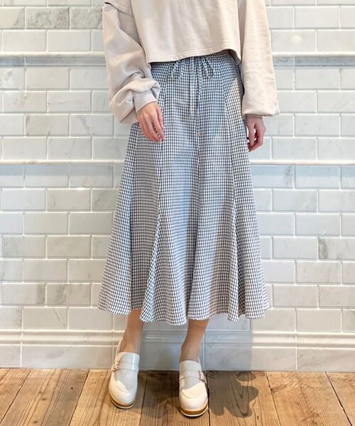 MAJESTIC LEGON（マジェスティックレゴン）の「ギンガムマーメイドスカート（スカート・レディース・グレー系その他/グリーン系その他/ブルー系その他2・SMALL/MEDIUM）」の17枚目の写真