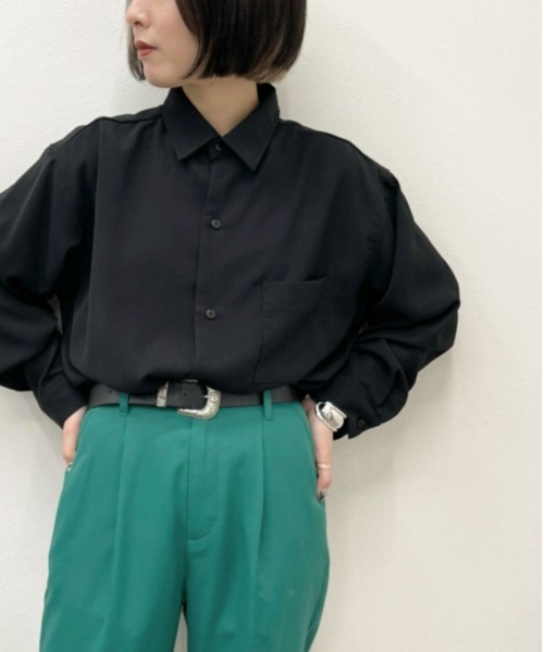 apres jour mignon（アプレジュールミニョン）の「ベーシックシャツ【ZOZOTOWN限定アイテム】（シャツ/ブラウス・レディース・アイボリー/ブラック/オフホワイト・X-LARGE/フリー）」の3枚目の写真