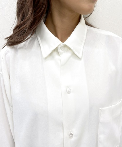 apres jour mignon（アプレジュールミニョン）の「ベーシックシャツ【ZOZOTOWN限定アイテム】（シャツ/ブラウス・レディース・アイボリー/ブラック/オフホワイト・X-LARGE/フリー）」の8枚目の写真