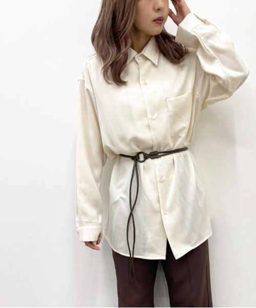 apres jour mignon（アプレジュールミニョン）の「ベーシックシャツ【ZOZOTOWN限定アイテム】（シャツ/ブラウス・レディース・アイボリー/ブラック/オフホワイト・X-LARGE/フリー）」の20枚目の写真