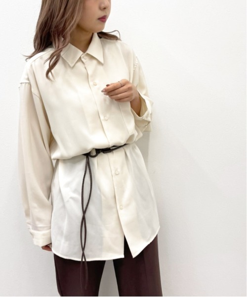 apres jour mignon（アプレジュールミニョン）の「ベーシックシャツ【ZOZOTOWN限定アイテム】（シャツ/ブラウス・レディース・アイボリー/ブラック/オフホワイト・X-LARGE/フリー）」の16枚目の写真