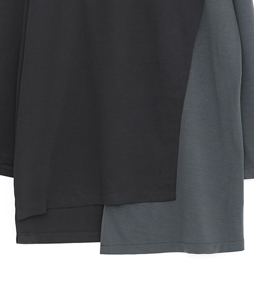 SILVER BULLET(シルバーバレット)の「『CavariA/キャバリア』フェイクレイヤード切替クルーネック長袖ビッグTシャツ(Tシャツ/カットソー・メンズ・ブラック/ブラウン/ブルー・L/M)」の8枚目の写真