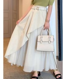 RESEXXY | シアードッキングボリュームスカート(デニムスカート)