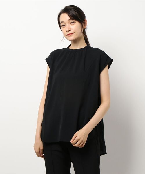 INTERPLANET（インタープラネット）の「サイドリボンＢＡＣＫボタンデザインブラウス（シャツ/ブラウス・レディース・イエロー/サックスブルー/ベージュ/ブラック・FREE）」の16枚目の写真