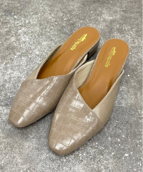 apres jour mignon（アプレジュールミニョン）の「アシメカットフラットシューズ【ZOZOTOWN限定アイテム】（パンプス・レディース・その他/グレイッシュベージュ/ダークブラウン・SMALL/X-LARGE/LARGE/MEDIUM）」の3枚目の写真