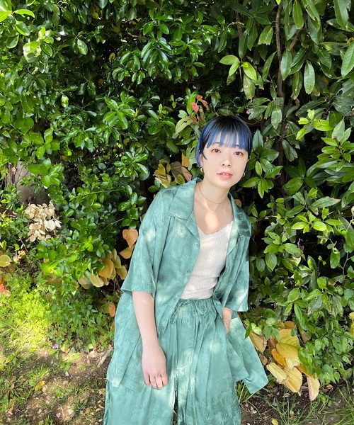 nimiru(ニミル)の「【セットアップ対応】ゆるてろシャツ(シャツ/ブラウス・レディース・グリーン/ブラック/ピンク・FREE)」の1枚目の写真