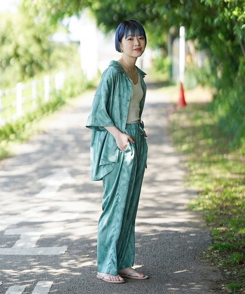 nimiru(ニミル)の「【セットアップ対応】ゆるてろシャツ(シャツ/ブラウス・レディース・グリーン/ブラック/ピンク・FREE)」の21枚目の写真