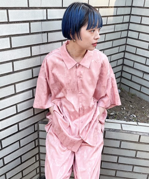 nimiru(ニミル)の「【セットアップ対応】ゆるてろシャツ(シャツ/ブラウス・レディース・グリーン/ブラック/ピンク・FREE)」の5枚目の写真