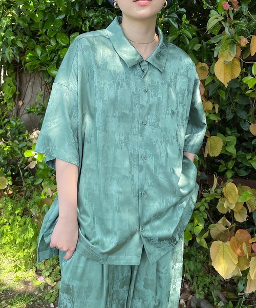 nimiru(ニミル)の「【セットアップ対応】ゆるてろシャツ(シャツ/ブラウス・レディース・グリーン/ブラック/ピンク・FREE)」の12枚目の写真