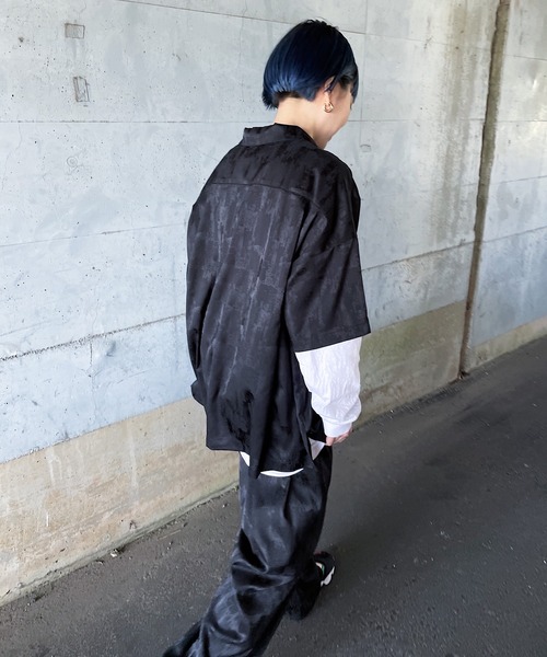 nimiru(ニミル)の「【セットアップ対応】ゆるてろシャツ(シャツ/ブラウス・レディース・グリーン/ブラック/ピンク・FREE)」の14枚目の写真