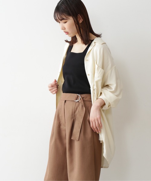 FREE'S MART（フリーズマート）の「◆バイオウォッシュ開襟シャツ（シャツ/ブラウス・レディース・ホワイト/グレー/イエロー・FREE）」の6枚目の写真