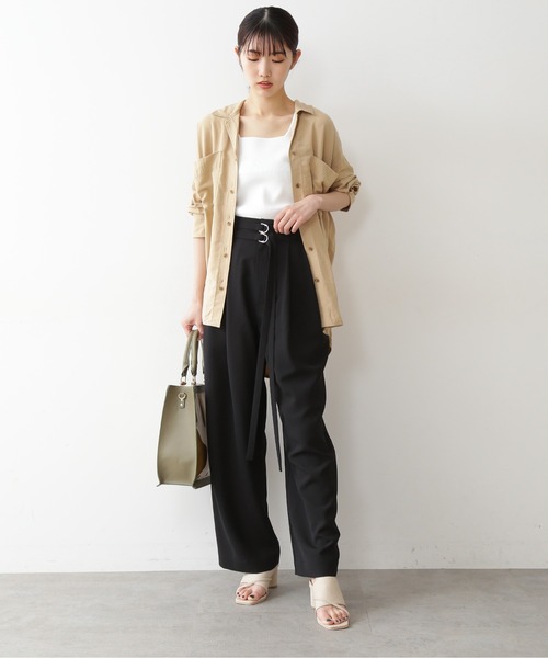 FREE'S MART（フリーズマート）の「◆バイオウォッシュ開襟シャツ（シャツ/ブラウス・レディース・ホワイト/グレー/イエロー・FREE）」の11枚目の写真